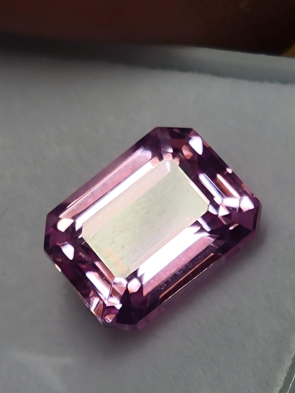 Natural Pink Sapphire Emerald Cut Gemstone 5.35ct